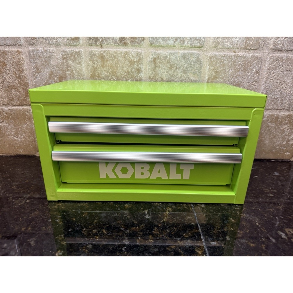 KOBALT MINI Steel Tool Box Lime Green 2 Drawer 3 Sections Lowe's Gift
